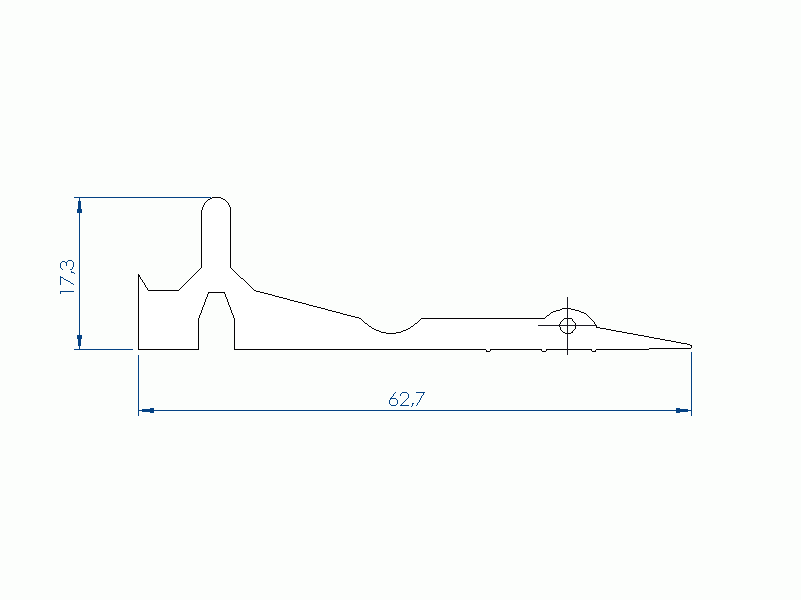 Silicone Profile P10320M - type format Flat Silicone Profile - irregular shape