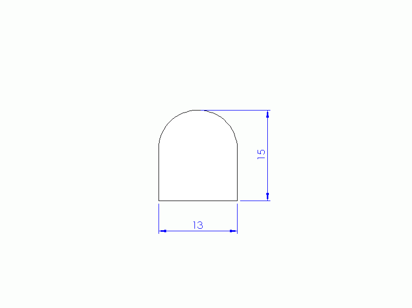 Silicone Profile P10566E - type format D - irregular shape