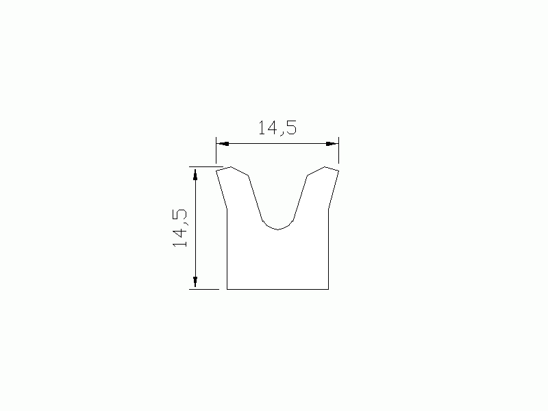 Silicone Profile P10738 - type format Horns - irregular shape