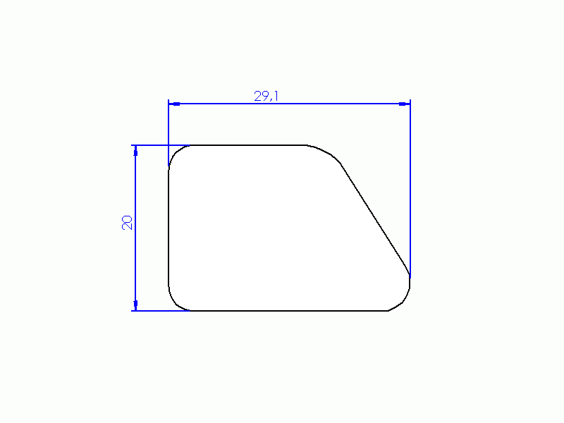 Silicone Profile P1077B - type format Cord - irregular shape