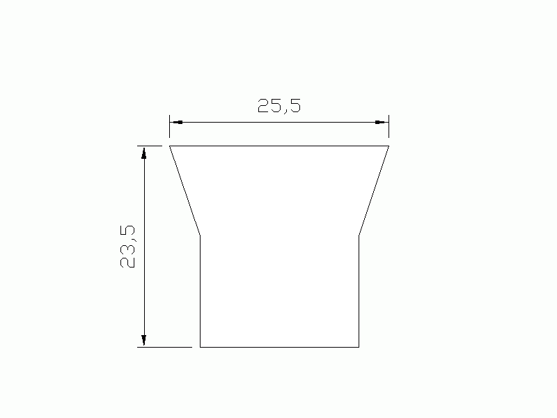 Silicone Profile P1077D - type format D - irregular shape