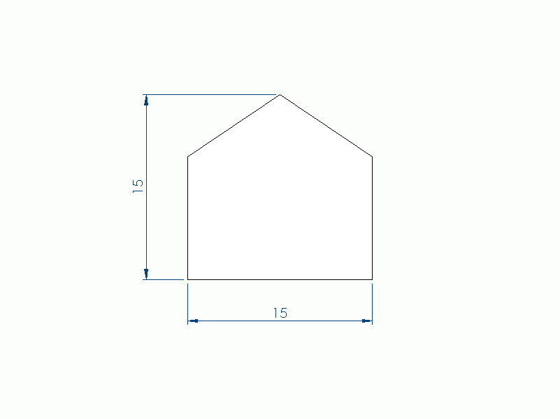 Silicone Profile P10822FM - type format Trapezium - irregular shape