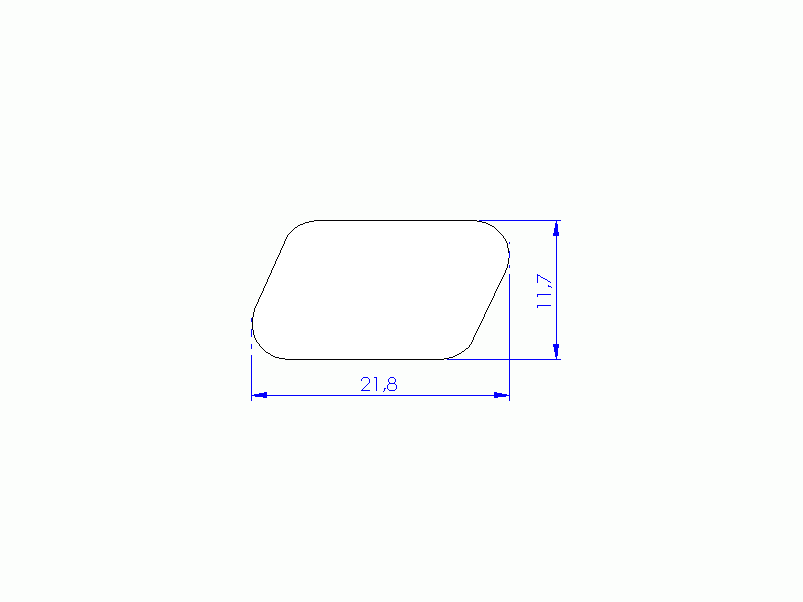 Silicone Profile P10822J - type format D - irregular shape