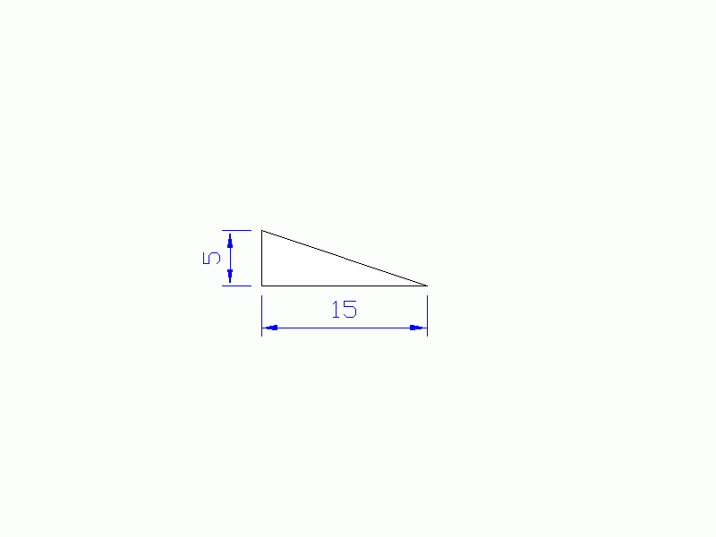 Silicone Profile P1091A - type format Triangle - regular shape