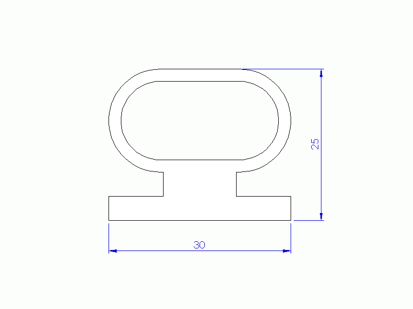 Silicone Profile P11185L - type format Lamp - irregular shape