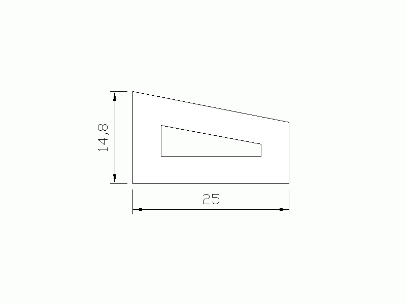 Silicone Profile P1228AP - type format Flat Silicone Profile - irregular shape