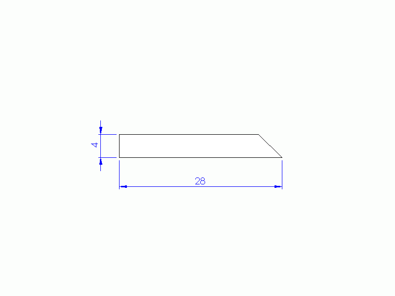 Silicone Profile P1228BO - type format Flat Silicone Profile - irregular shape