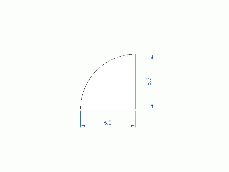 Silicone Profile P1228GU - type format D - irregular shape