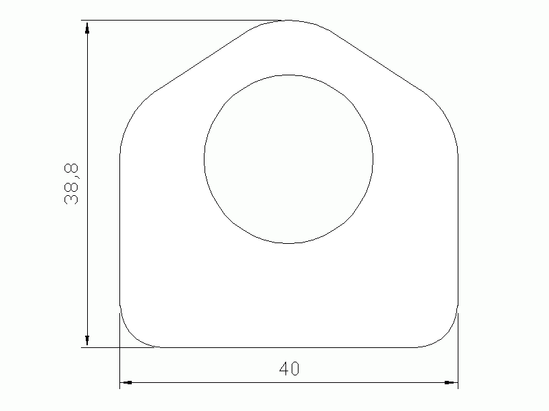 Silicone Profile P1258A - type format D - irregular shape