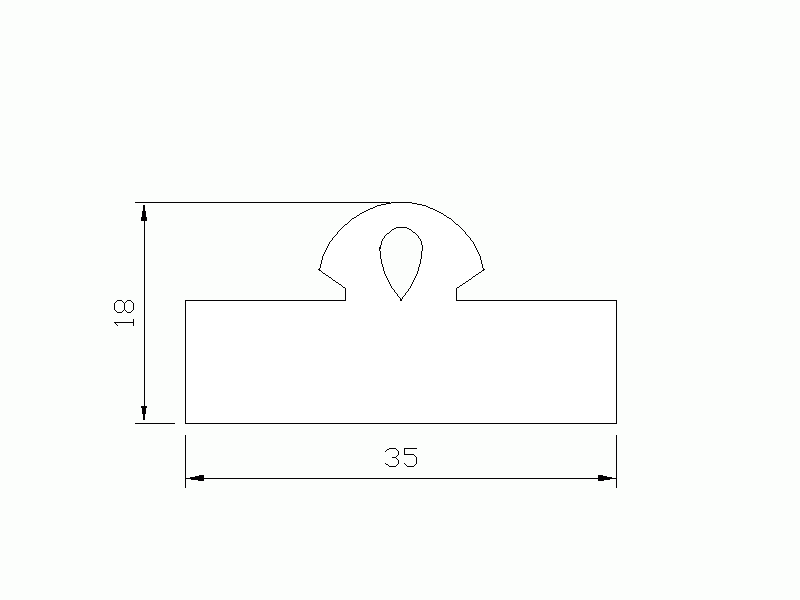 Silicone Profile P12B - type format Lamp - irregular shape