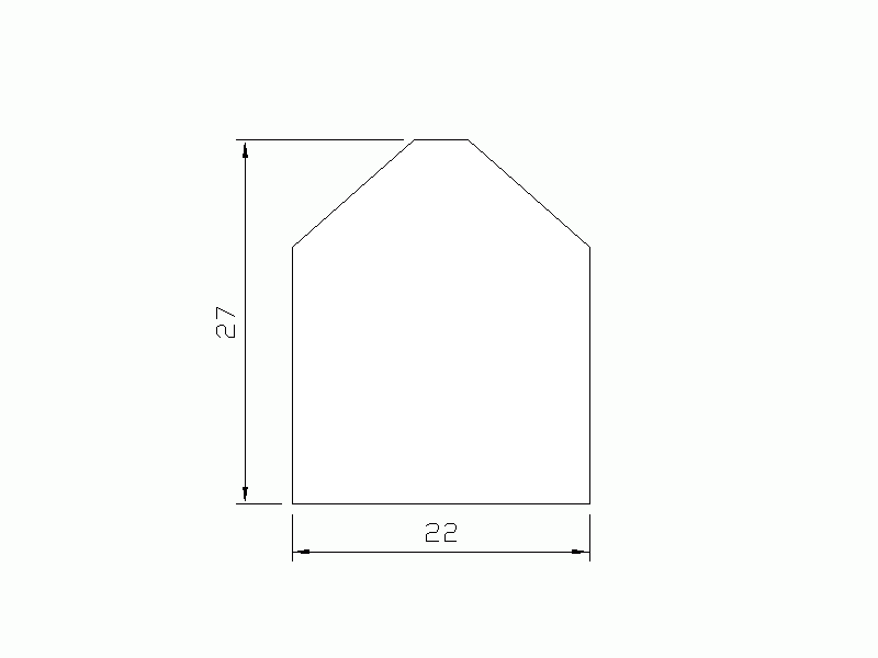 Silicone Profile P140 - type format D - irregular shape