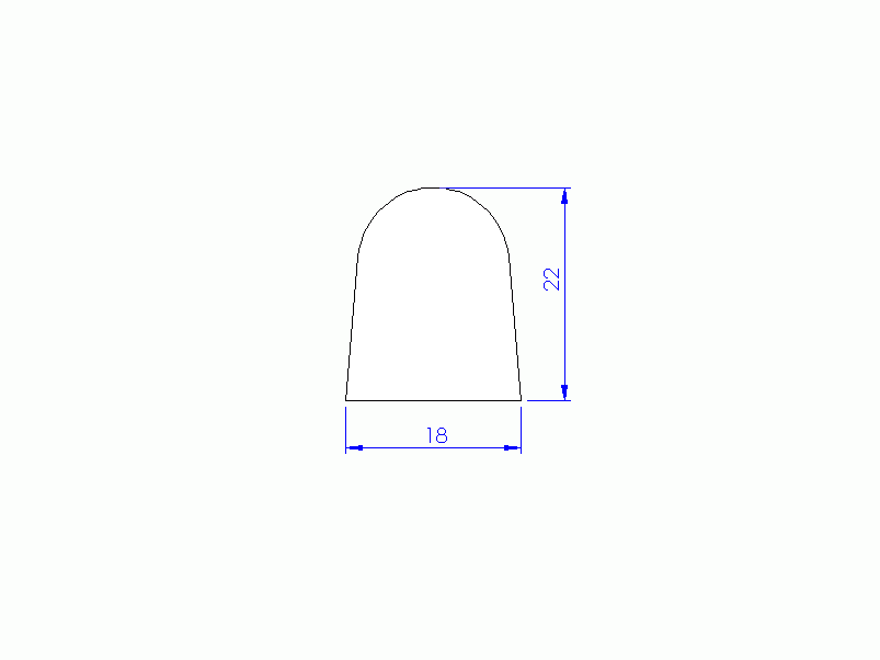 Silicone Profile P1558C - type format D - irregular shape