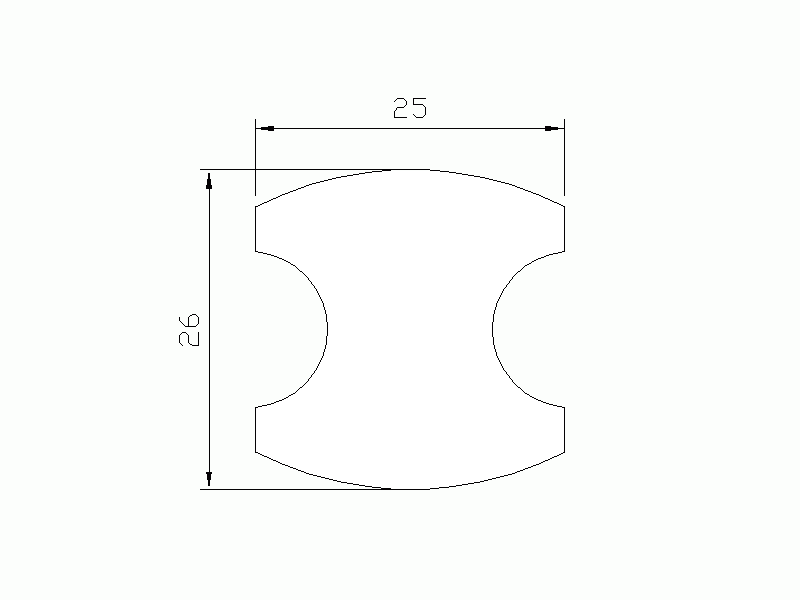 Silicone Profile P1612G - type format Lamp - irregular shape