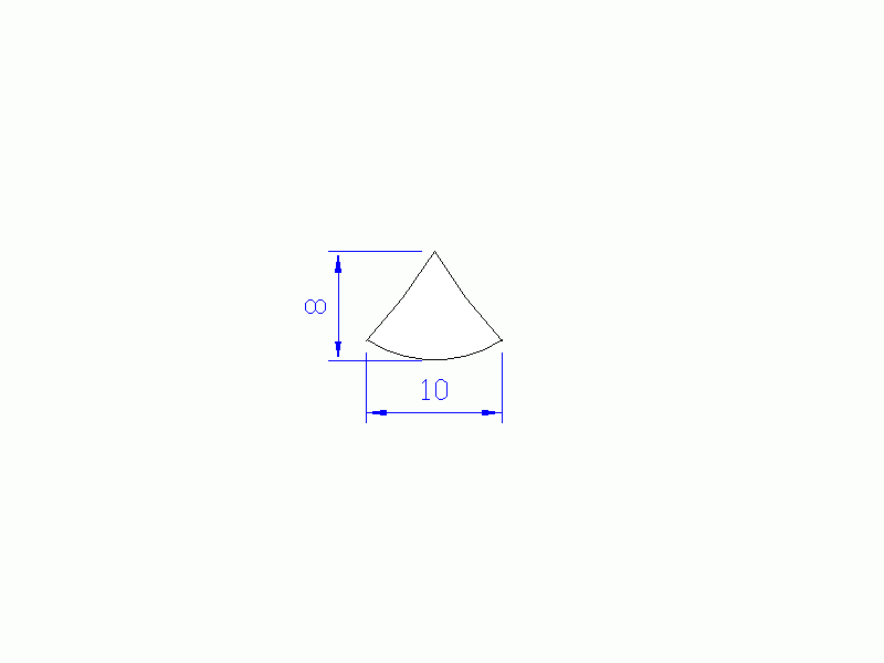 Silicone Profile P162 - type format Triangle - regular shape