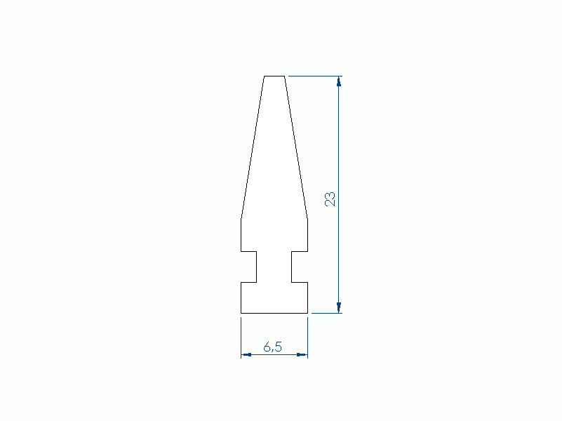 Silicone Profile P1749A - type format Lamp - irregular shape