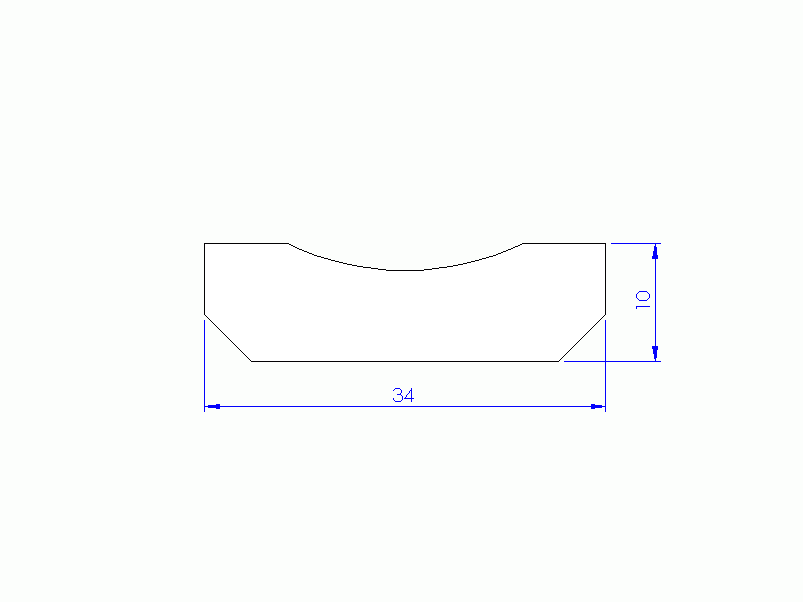 Silicone Profile P1877B - type format D - irregular shape