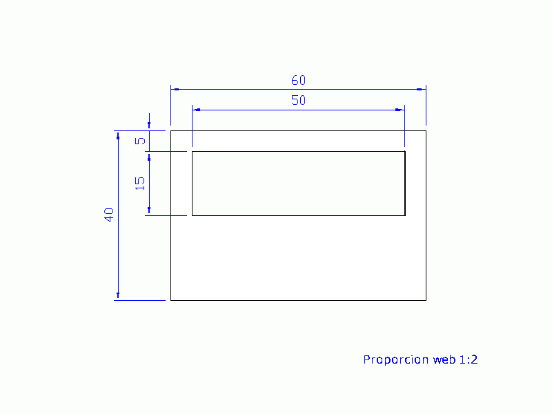 Silicone Profile P1895D - type format Rectangle - regular shape