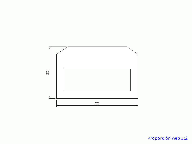 Silicone Profile P1895E - type format D - irregular shape