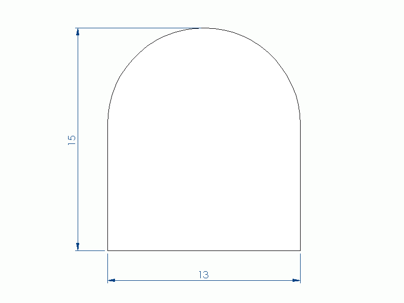Silicone Profile P1904DO - type format D - irregular shape