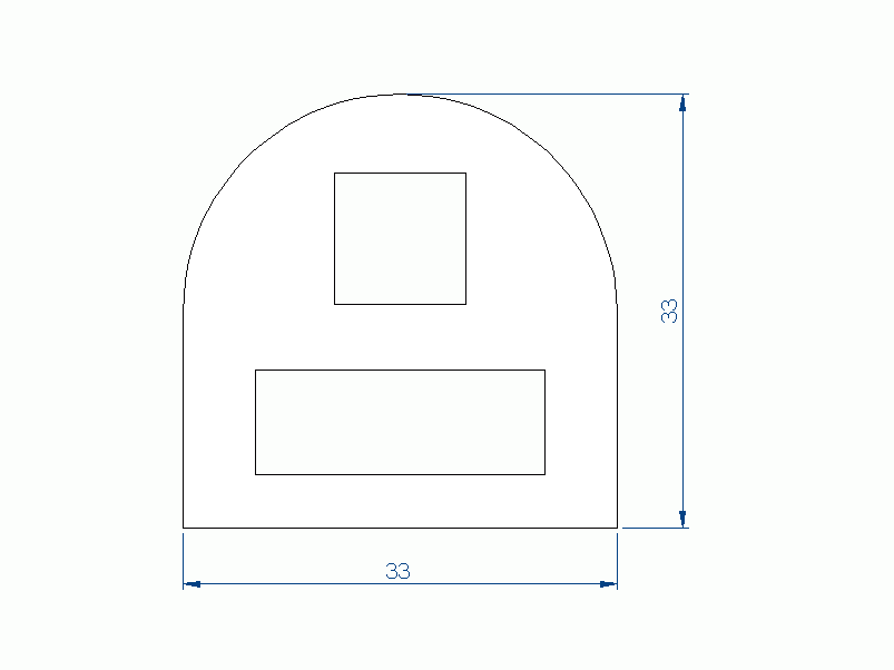 Silicone Profile P1904GU - type format D - irregular shape