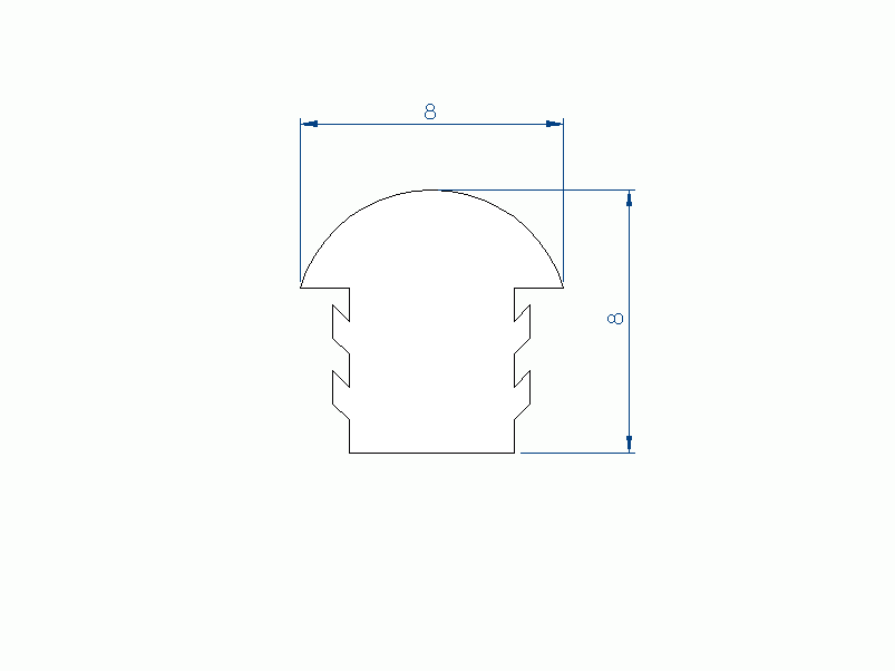 Silicone Profile P1904HR - type format T - irregular shape