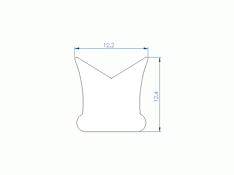 Silicone Profile P20064G - type format Horns - irregular shape