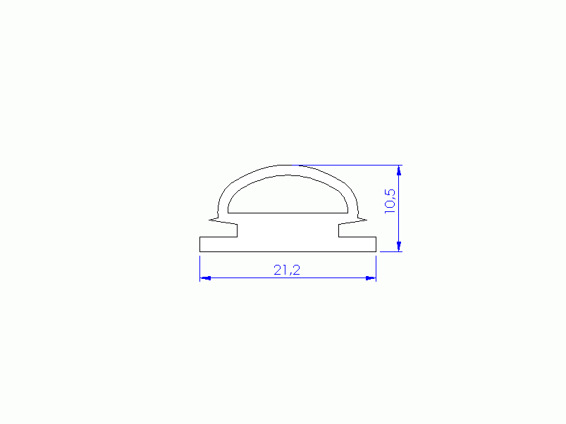 Silicone Profile P2033 - type format Lamp - irregular shape