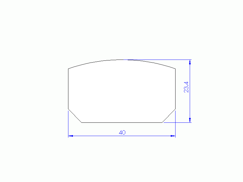 Silicone Profile P20630B - type format D - irregular shape