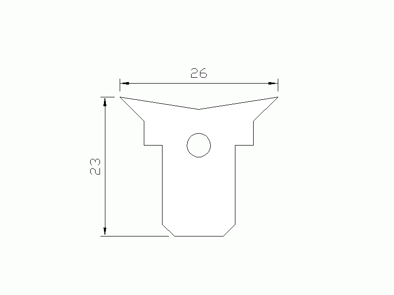 Silicone Profile P2098A - type format Horns - irregular shape