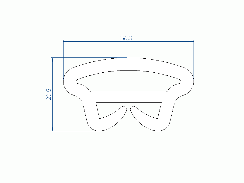 Silicone Profile P2450Y - type format Silicone Tube - irregular shape