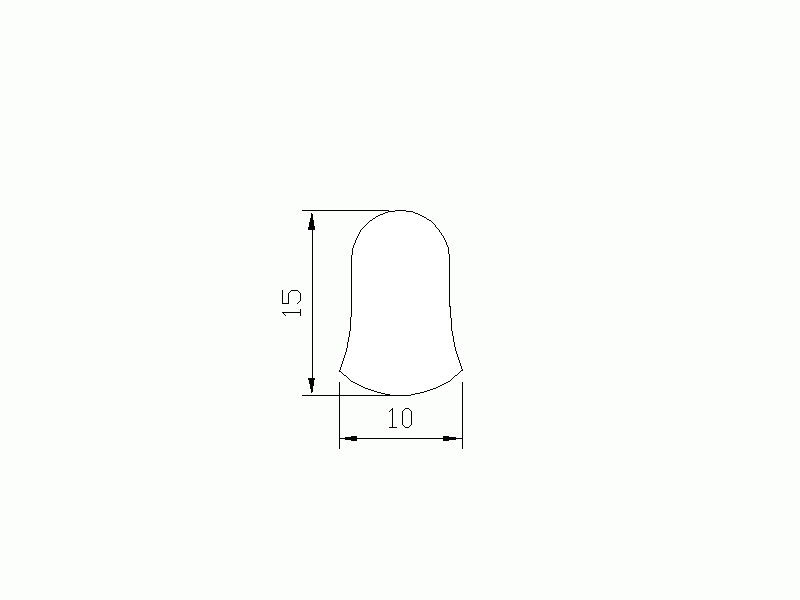 Silicone Profile P268AP - type format D - irregular shape