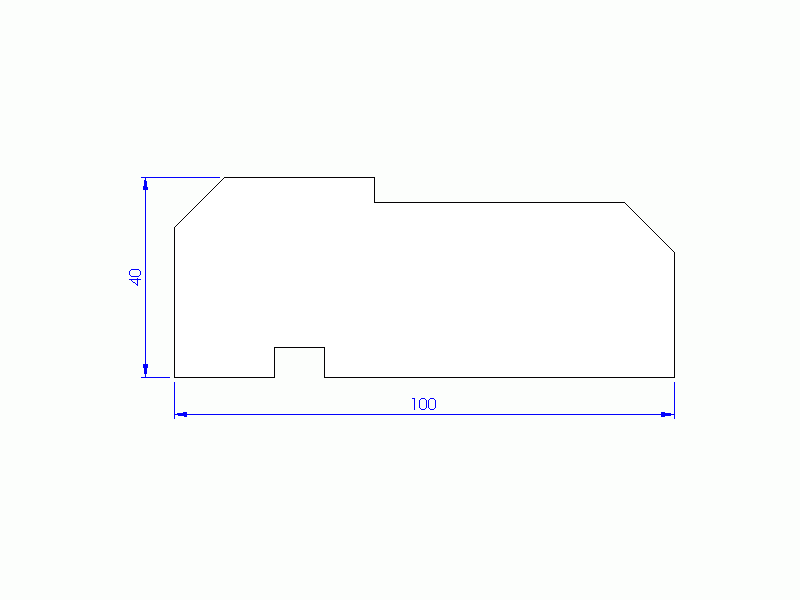 Silicone Profile P268CD - type format D - irregular shape