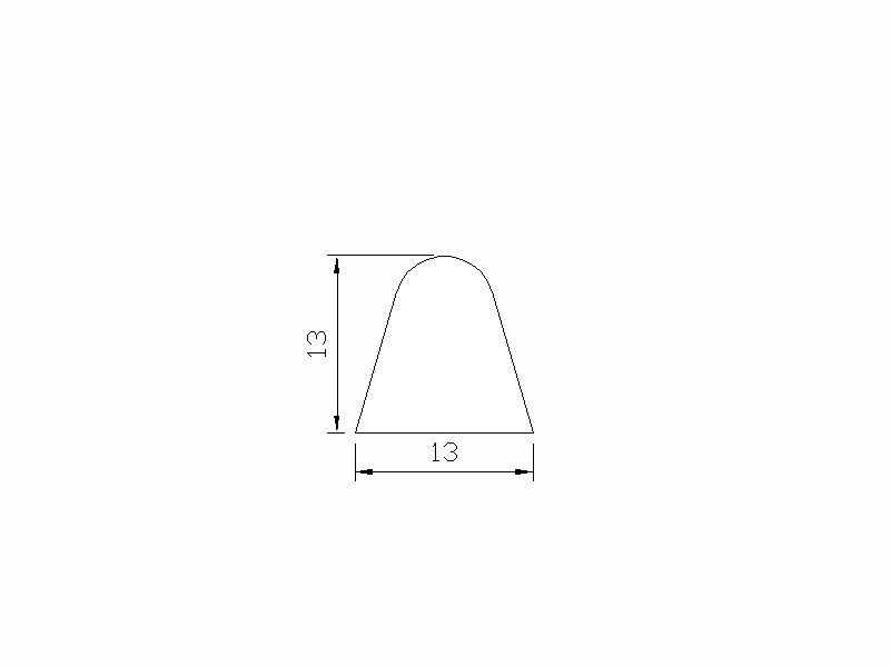 Silicone Profile P268CG - type format D - irregular shape