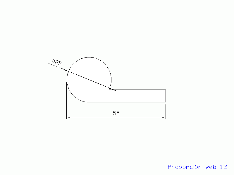Silicone Profile P268DC - type format solid b/p shape - irregular shape