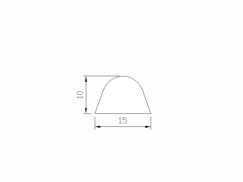 Silicone Profile P268DL - type format D - irregular shape