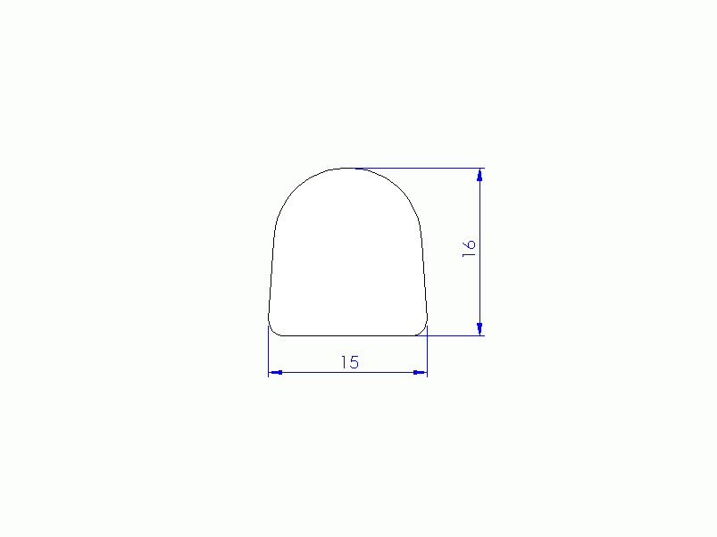 Silicone Profile P268EK - type format D - irregular shape