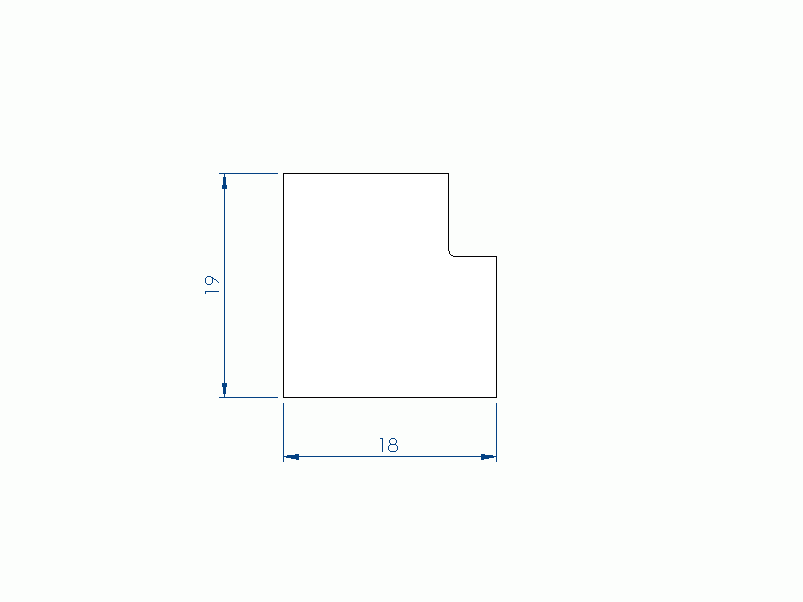 Silicone Profile P268OJ - type format Trapezium - irregular shape