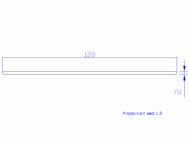 Silicone Profile P268Y - type format Rectangle - regular shape