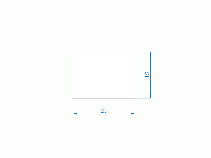 Silicone Profile P300200150 - type format Rectangle - regular shape