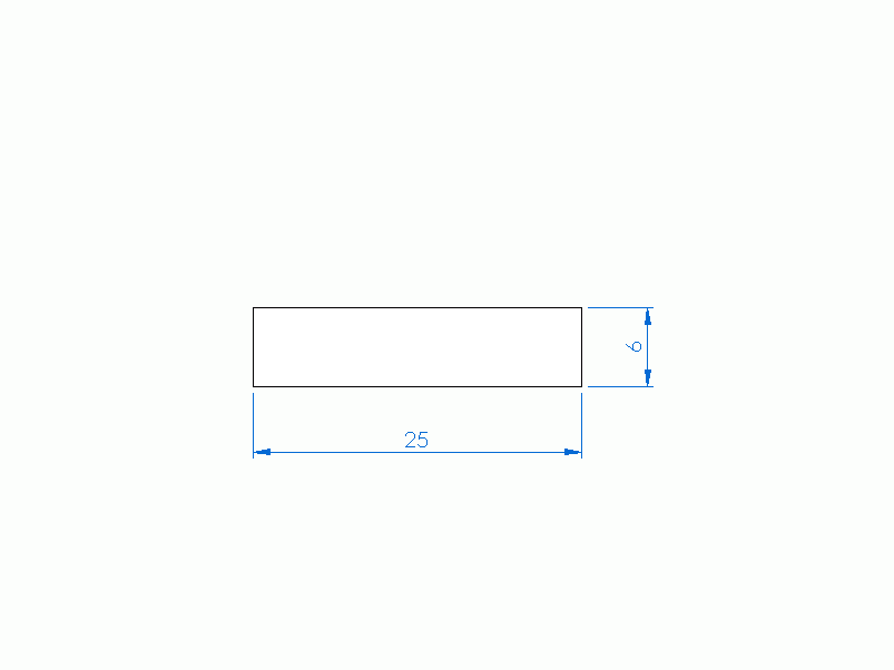 Silicone Profile P300250060 - type format Rectangle - regular shape