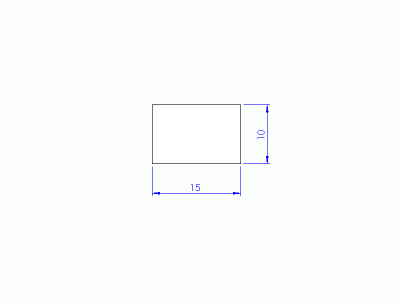 Silicone Profile P301510 - type format Rectangle - regular shape