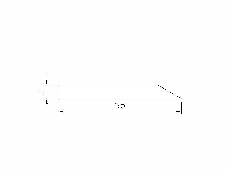 Silicone Profile P3040B - type format Flat Silicone Profile - irregular shape