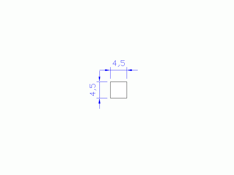 Silicone Profile P3504,504,5 - type format Square - regular shape