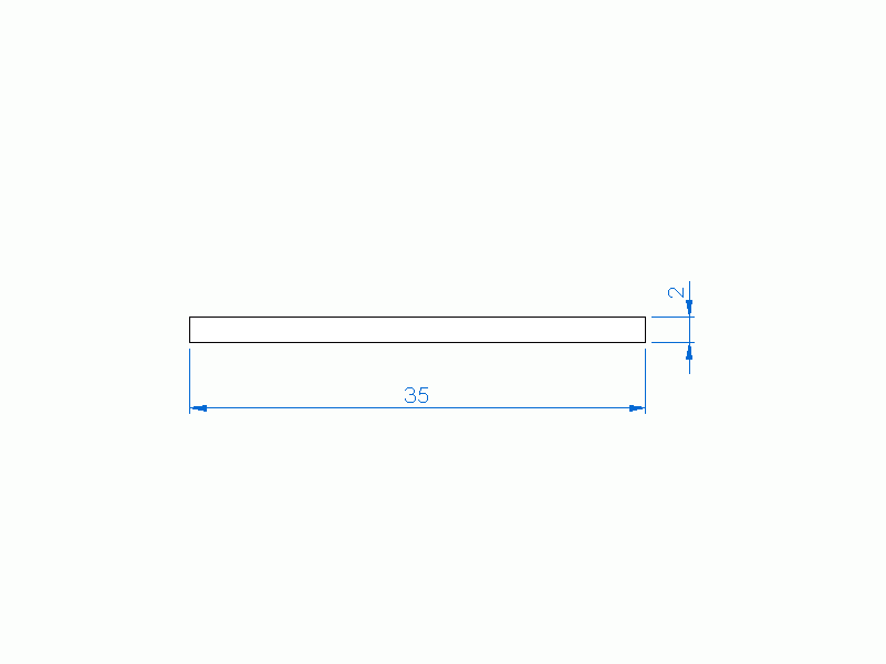 Silicone Profile P400350020 - type format Rectangle - regular shape