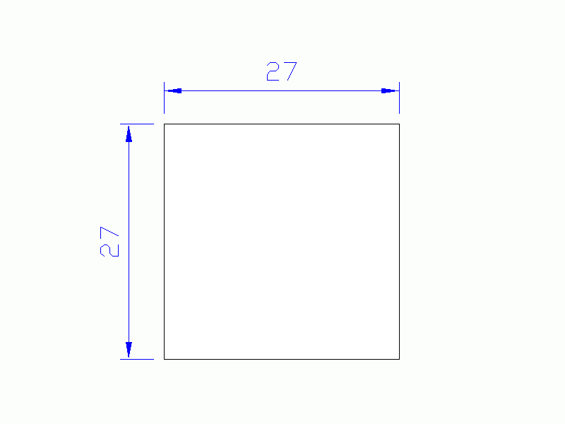 Silicone Profile P402727 - type format Square - regular shape