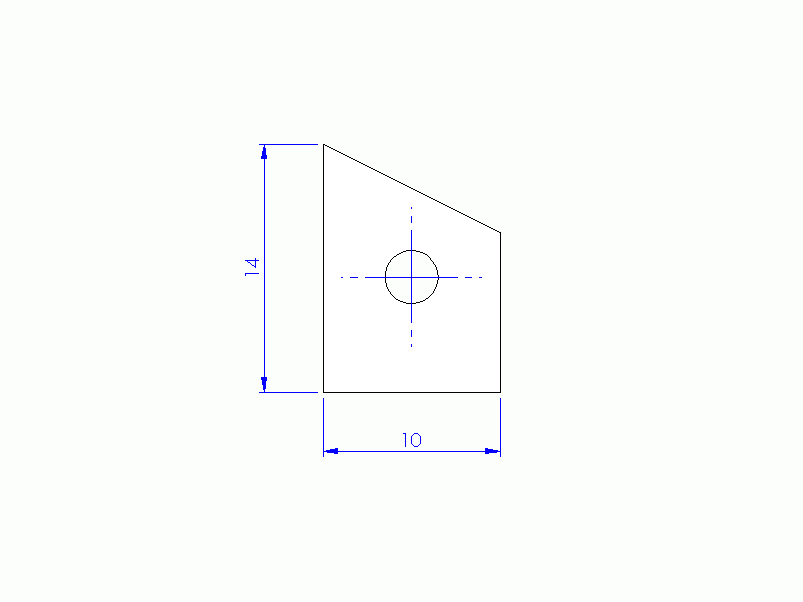 Silicone Profile P40484B - type format Trapezium - irregular shape