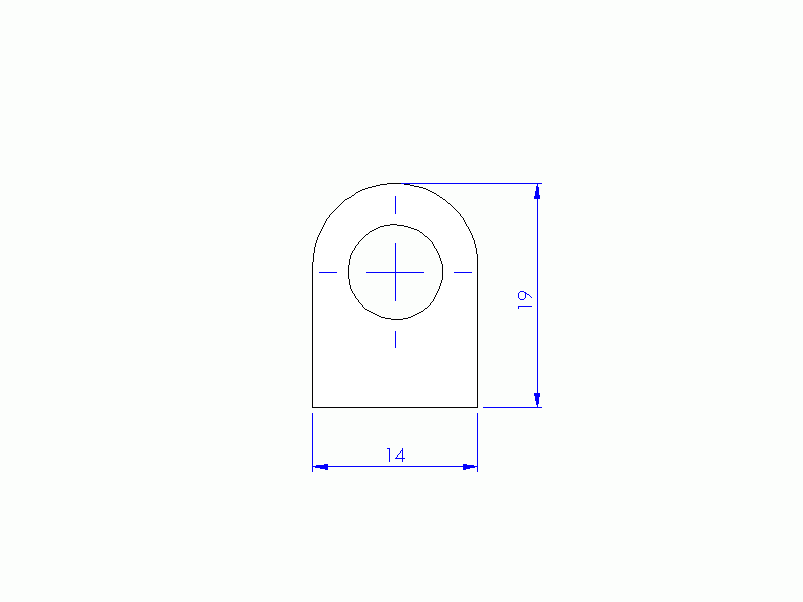 Silicone Profile P40965AA - type format D - irregular shape