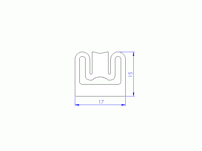 Silicone Profile P40965FS - type format D - irregular shape