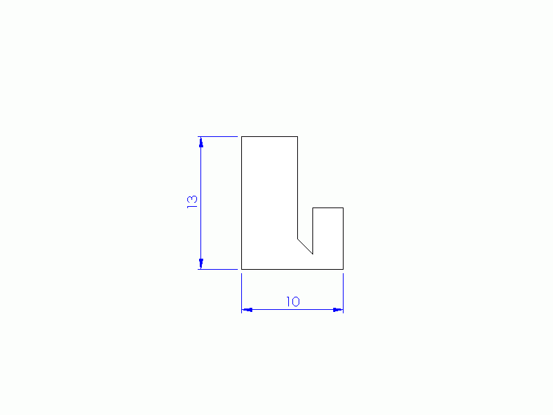 Silicone Profile P40965K - type format U - irregular shape