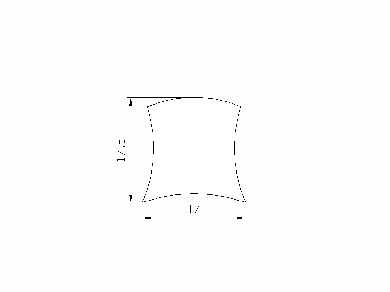 Silicone Profile P484B - type format D - irregular shape